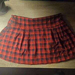 Forever 21 Red Plaid Mini Skirt